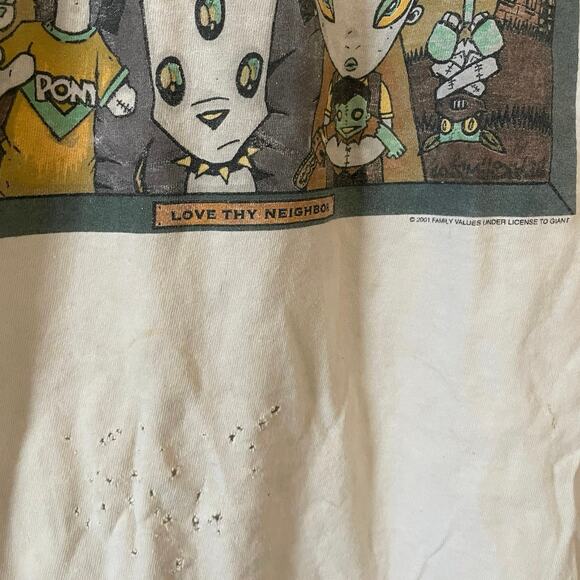 Vintage Y2K Family Values Tour 2001 STP, Staind, Linkin Park, Static X Shirt XL - Picture 2 of 4